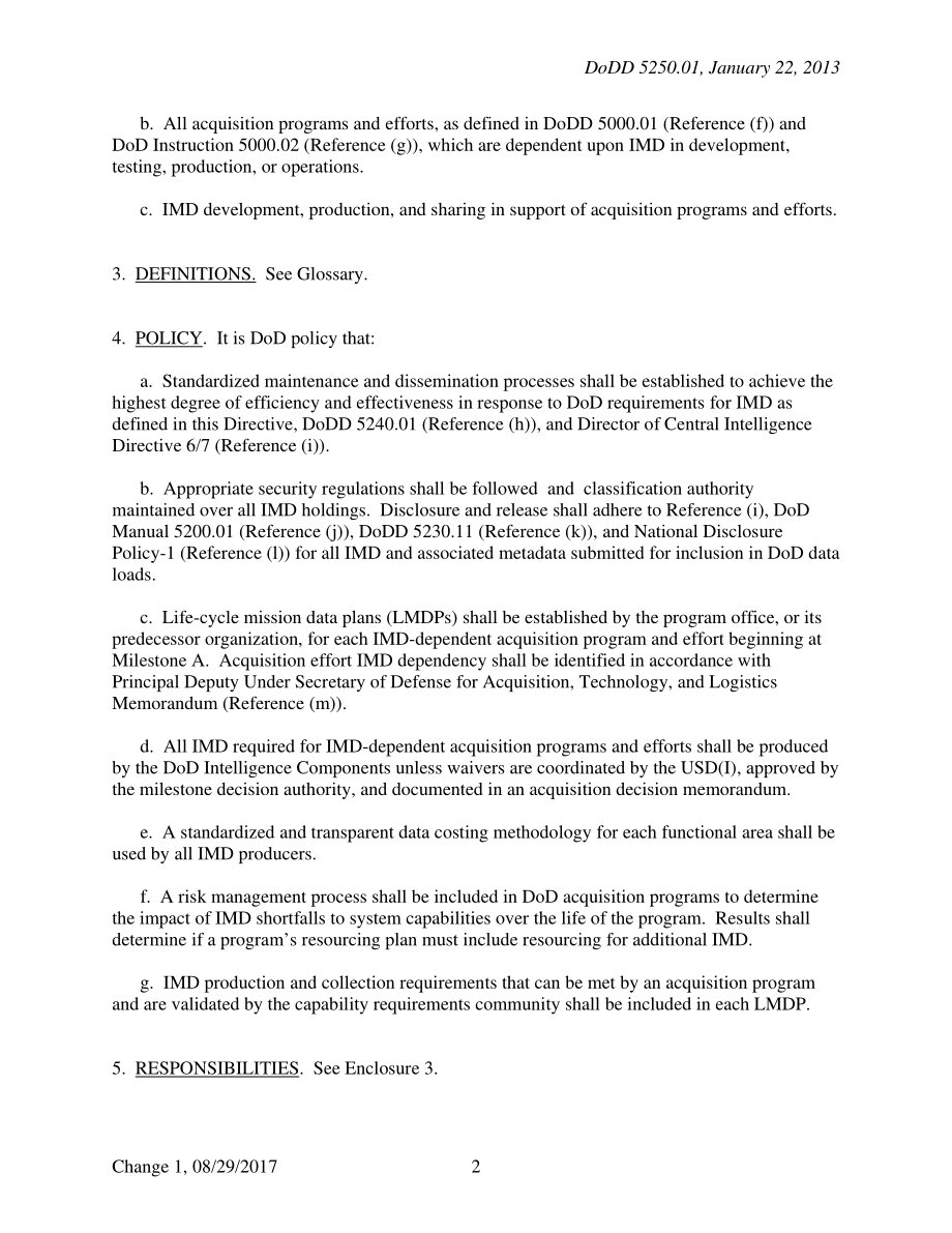 DoDD 5250.01 国防部采购中情报任务数据（IMD）的管理.pdf_第2页