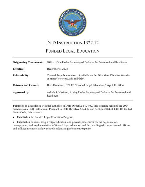 DoDI 1322.12 资助的法律教育.pdf