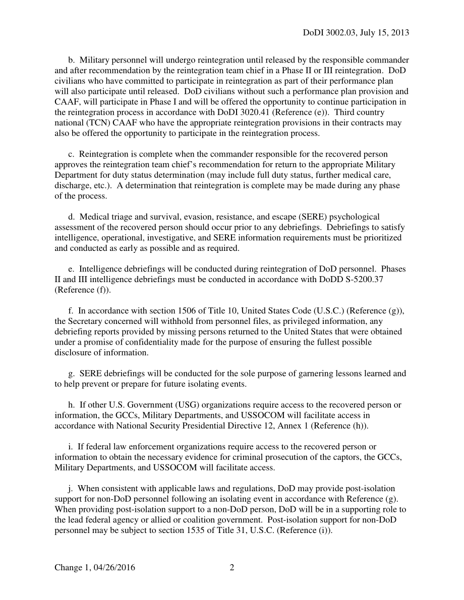 DoDI 3002.03 国防部人员恢复-恢复人员的重新融入.pdf_第2页