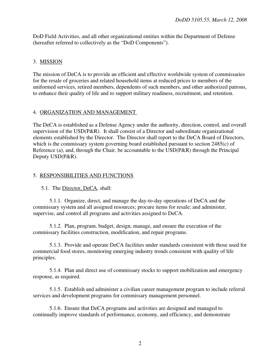 DoDD 5105.55 国防商品局（DeCA）.pdf_第2页