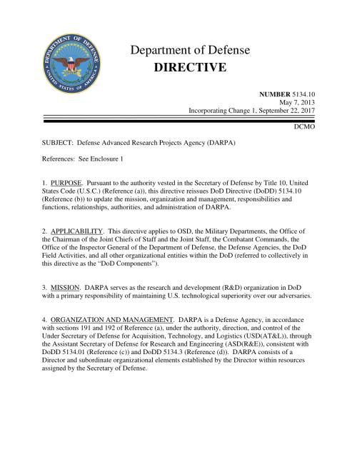 DoDD 5134.10 国防高级研究计划局（DARPA）.pdf