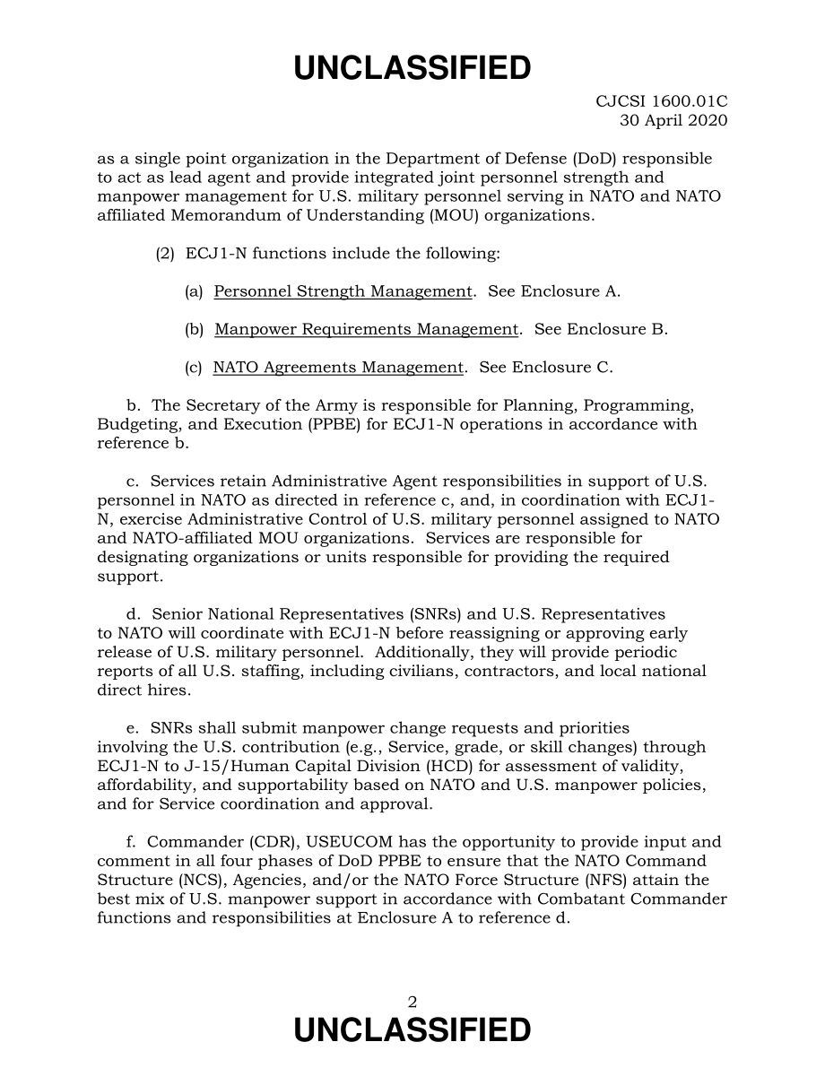 CJCSI 1600.01C 美国欧洲司令部北大西洋公约组织曼宁分部宪章.pdf_第2页