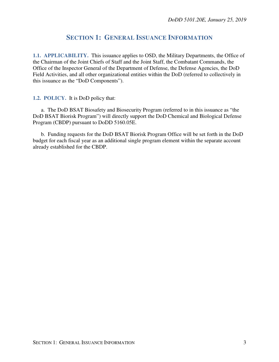 DoDD 5101.20E 国防部生物选择剂和毒素（BSAT）生物安全和生物安保计划.pdf_第3页