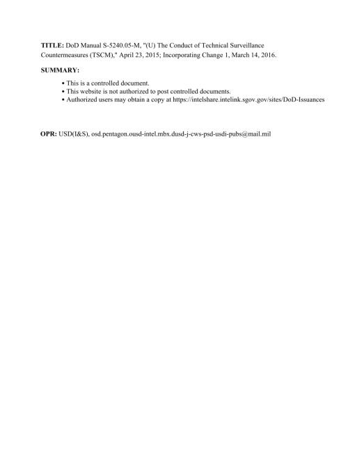 DoDM S-5240.05 技术监视对策（TSCM）的实施.pdf