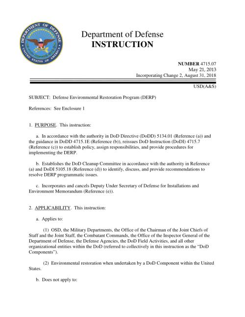 DoDI 4715.07 国防环境恢复计划（DERP）.pdf
