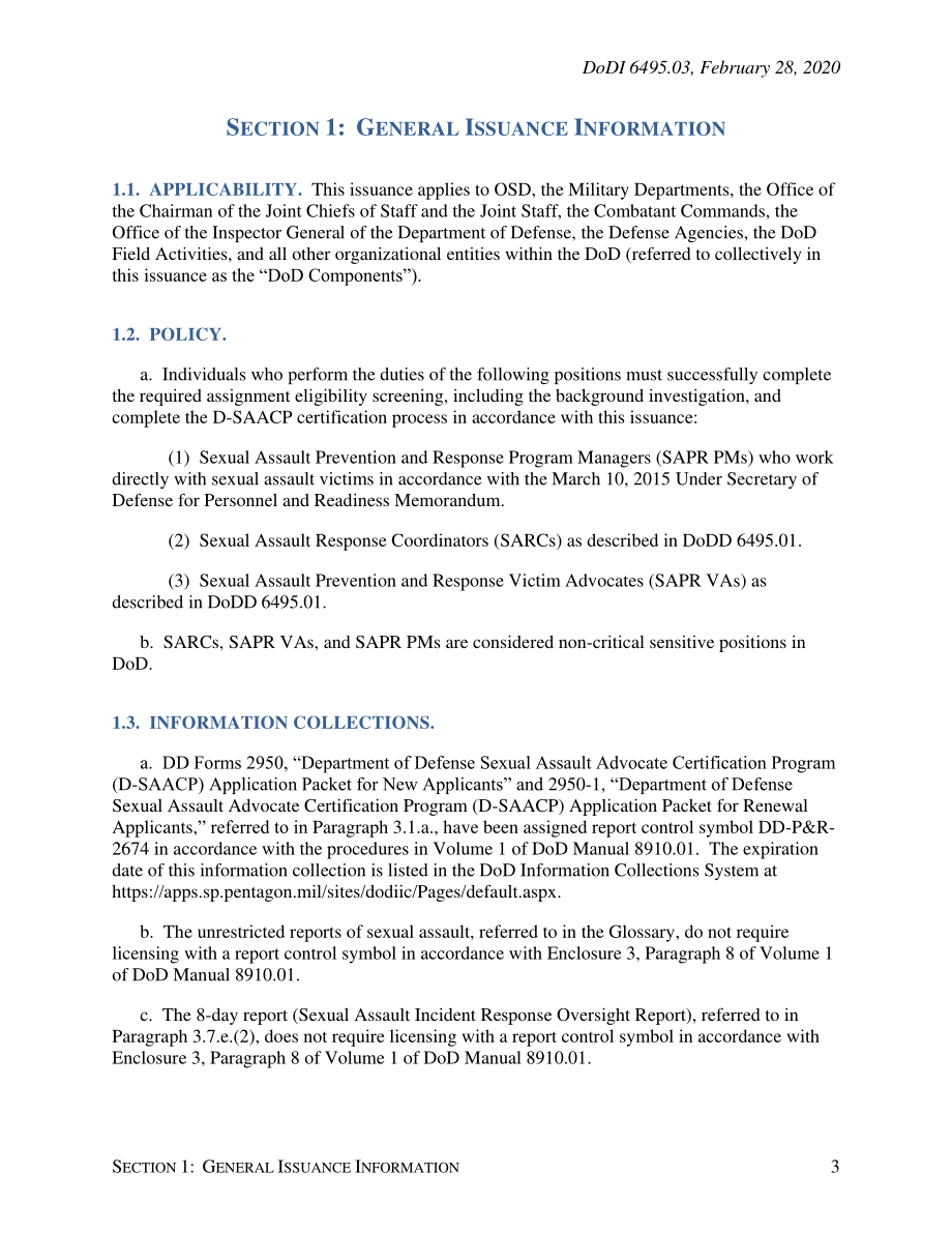 DoDI 6495.03 国防性侵犯倡导者认证计划（D-SAACP）.pdf_第3页