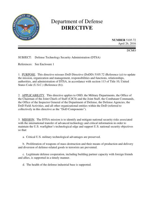 DoDD 5105.72 国防技术安全管理局（DTSA）.pdf
