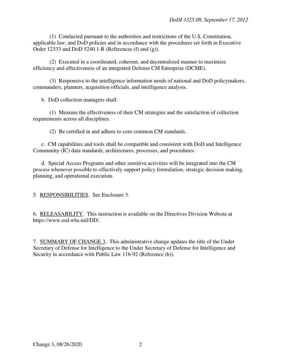 DoDI 3325.08 国防部情报收集管理.pdf_第2页