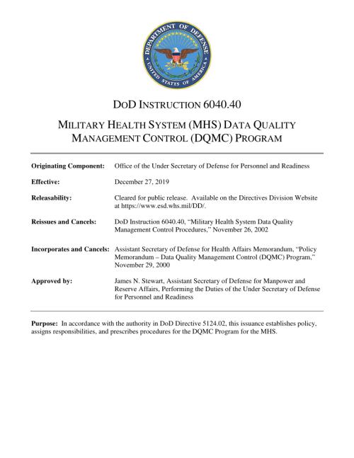 DoDI 6040.40 军事卫生系统（MHS）数据质量管理控制（DQMC）计划.pdf
