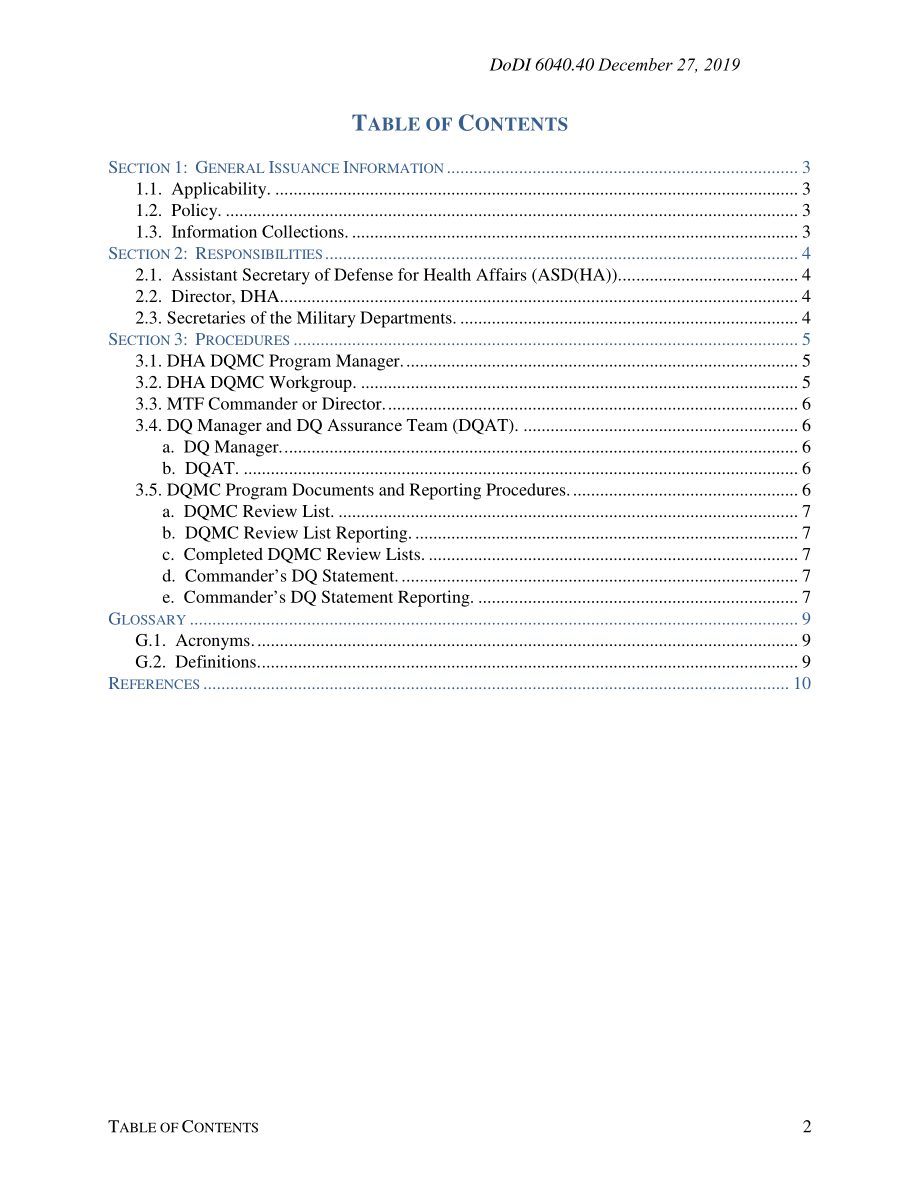 DoDI 6040.40 军事卫生系统（MHS）数据质量管理控制（DQMC）计划.pdf_第2页