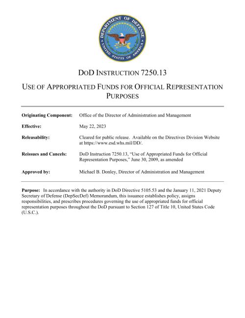 DoDI 7250.13 官方代表用途的拨款使用.pdf
