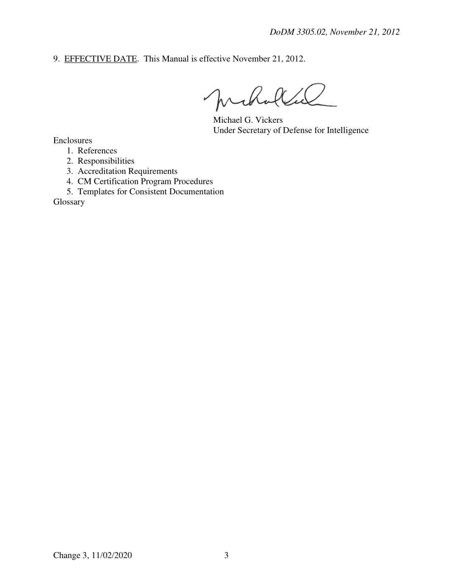 DoDM 3305.02 国防部收集管理（CM）认可和认证.pdf_第3页