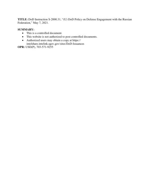 DoDI S-2000.31 国防部与俄罗斯联邦的国防接触政策.pdf