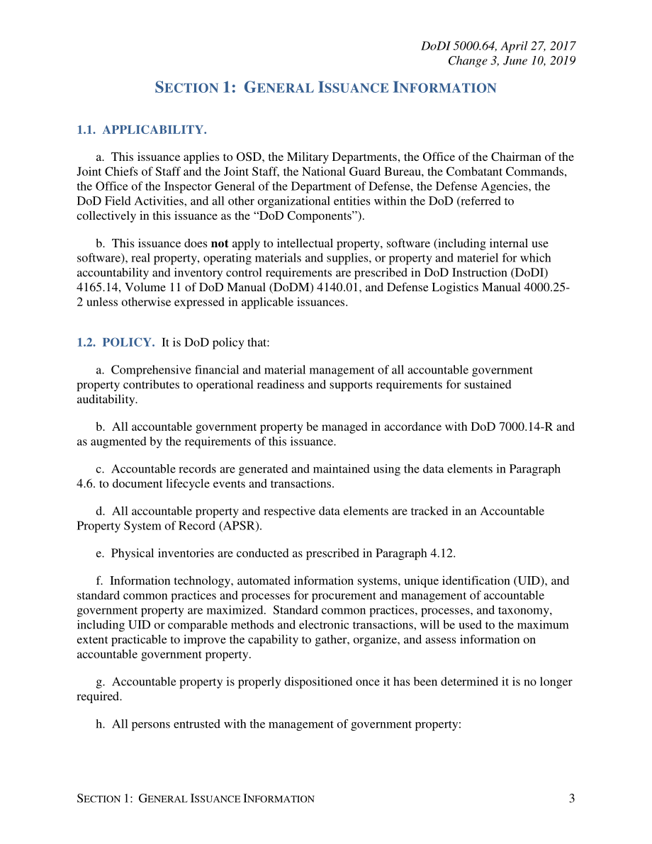 DoDI 5000.64 国防部设备和其他应负责财产的责任和管理.pdf_第3页