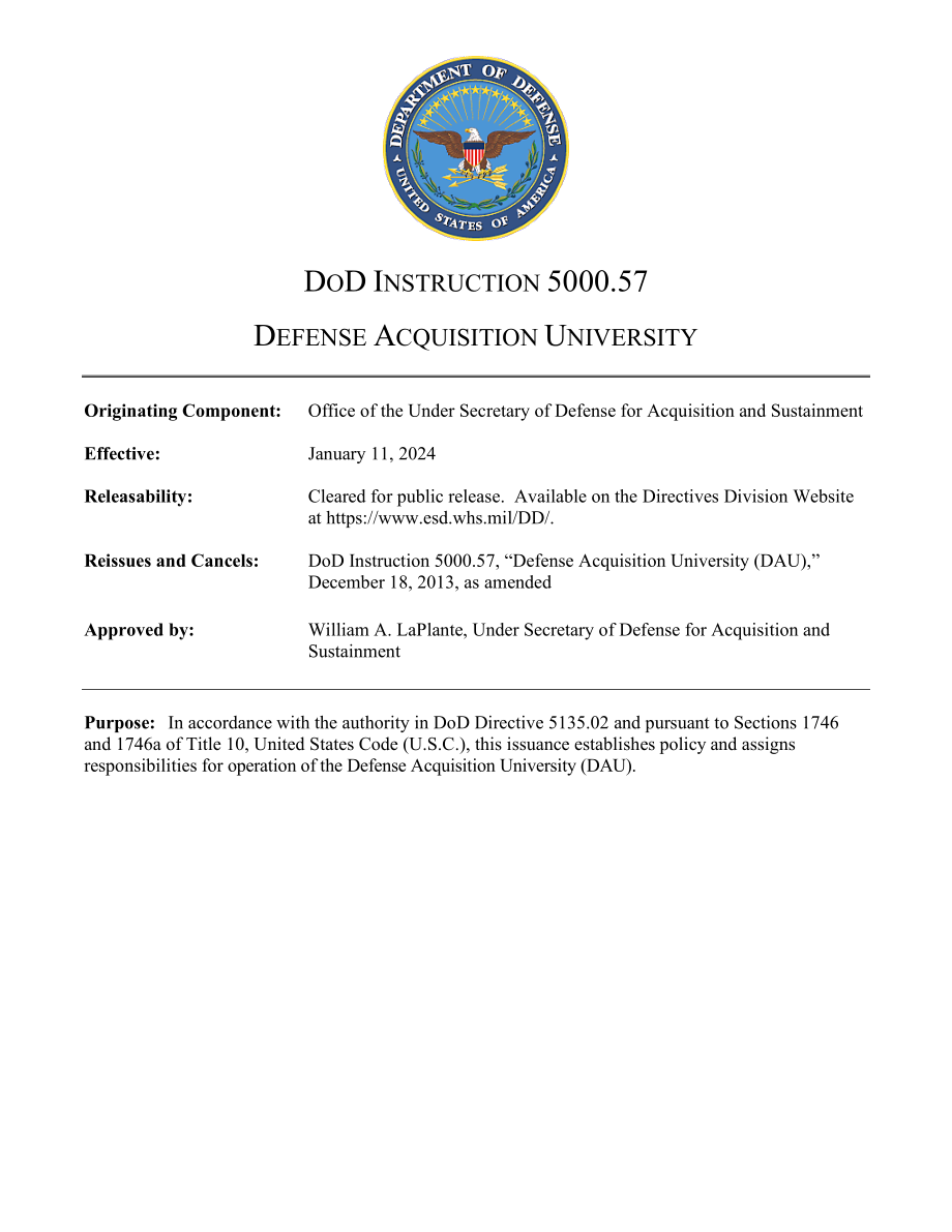 DoDI 5000.57 国防采办大学（日活用户）.pdf_第1页