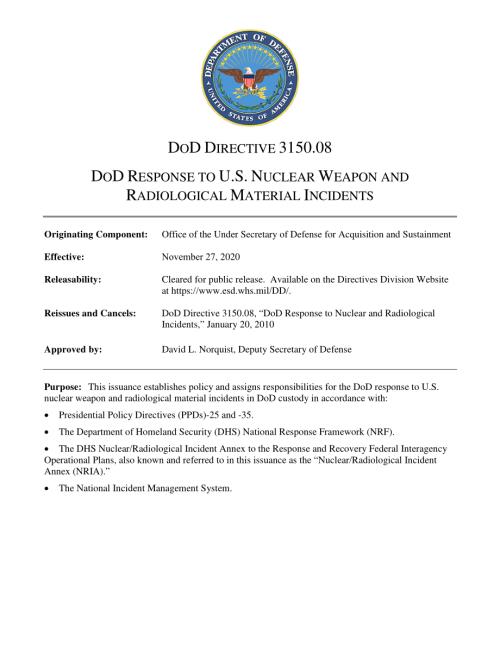 DoDD 3150.08 国防部对美国核武器和放射性物质事件的回应.pdf