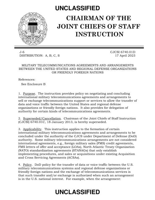 CJCSI 6740.01D 美国与区域防御组织或友好外国之间的军事电信协议和安排.pdf