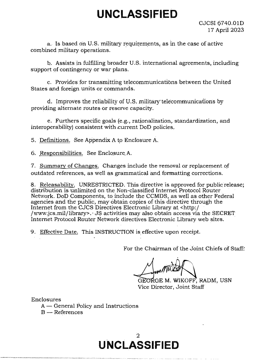 CJCSI 6740.01D 美国与区域防御组织或友好外国之间的军事电信协议和安排.pdf_第2页
