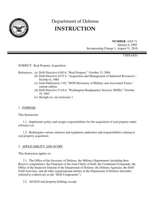 DoDI 4165.71 不动产收购.pdf