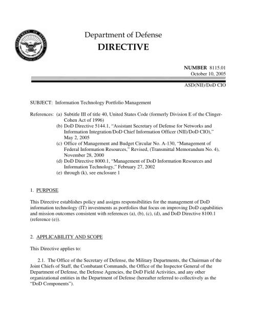 DoDD 8115.01 信息技术组合管理.pdf