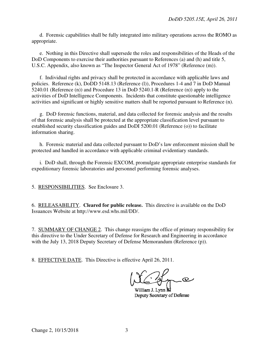 DoDD 5205.15E 国防部法医企业（DFE）.pdf_第3页