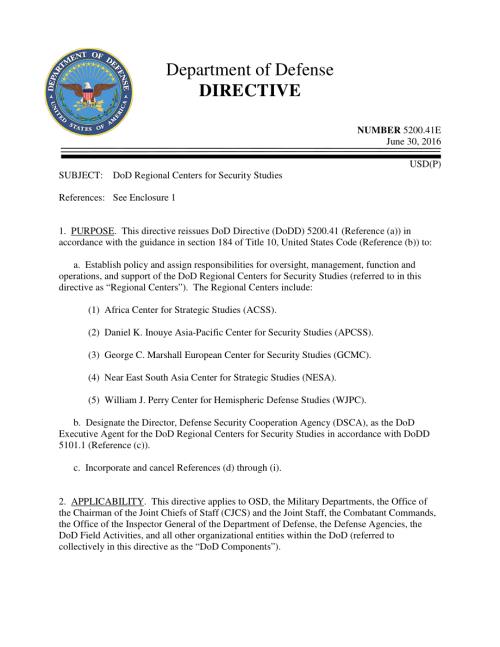 DoDD 5200.41E 国防部区域安全研究中心.pdf