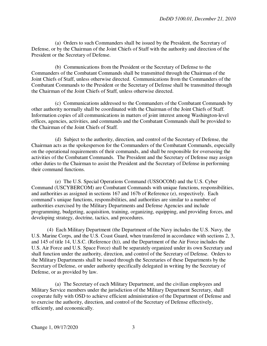 DoDD 5100.01 国防部及其主要部门的职能.pdf_第3页