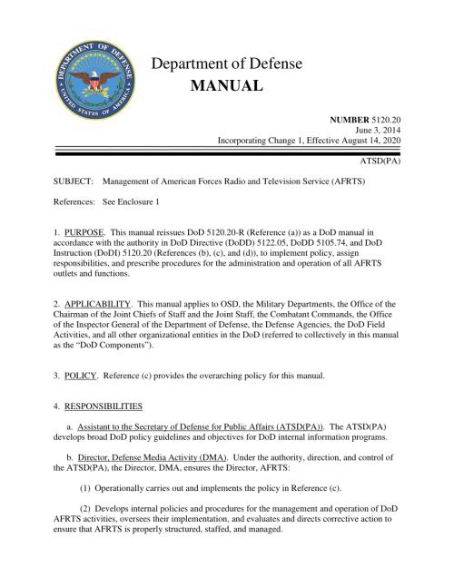 DoDM 5120.20 美国军队广播电视服务（AFRTS）的管理.pdf