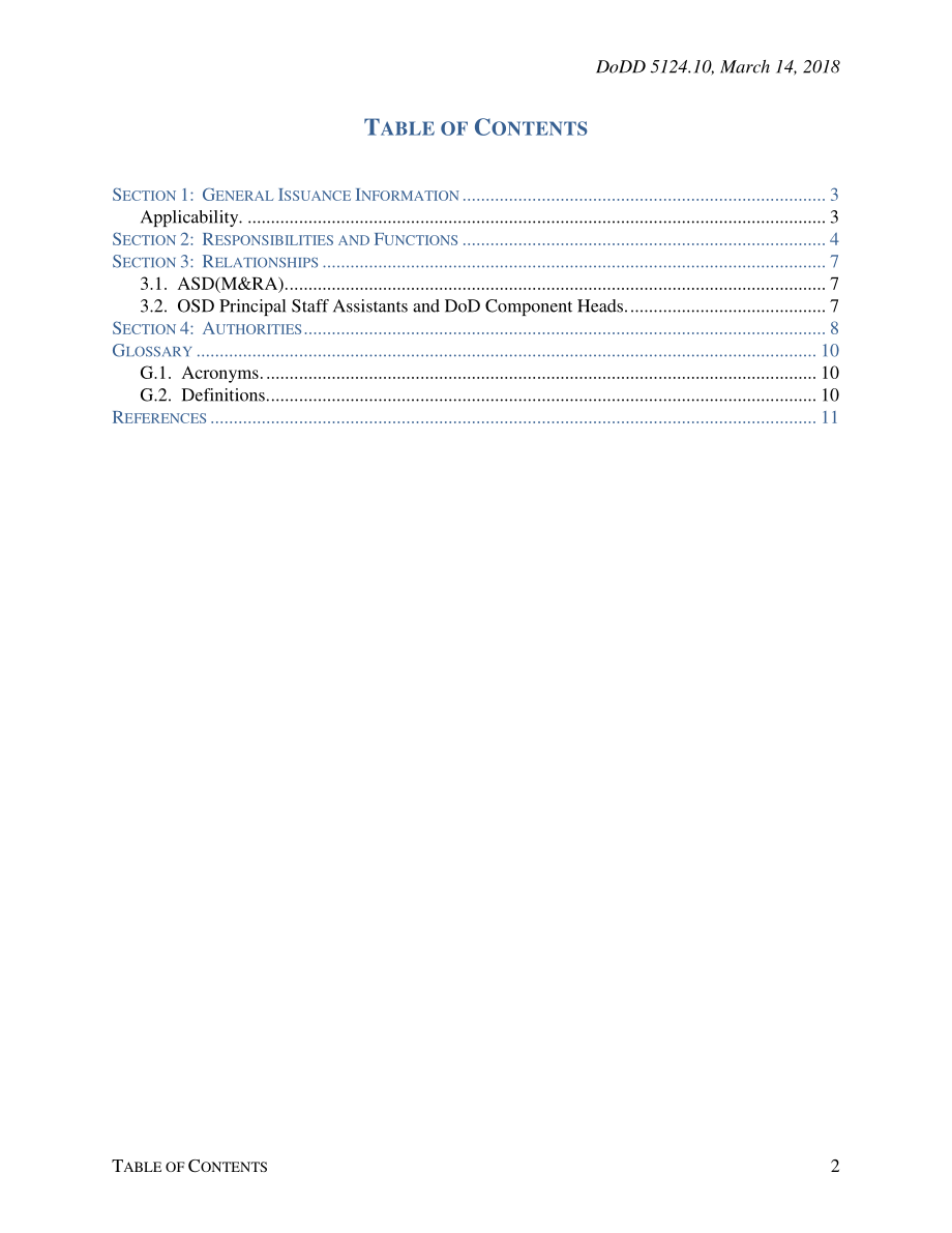 DoDD 5124.10 负责人力和后备事务的助理国防部长（ASD（M&RA））.pdf_第2页