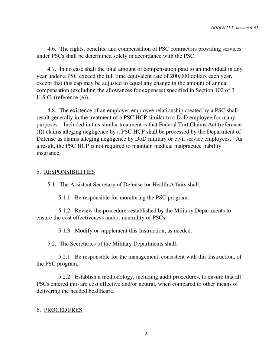 DoDI 6025.5 医疗保健提供者（HCP）的个人服务合同（PSC）.pdf_第3页