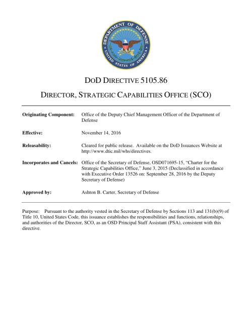 DoDD 5105.86 战略能力办公室（SCO）主任.pdf