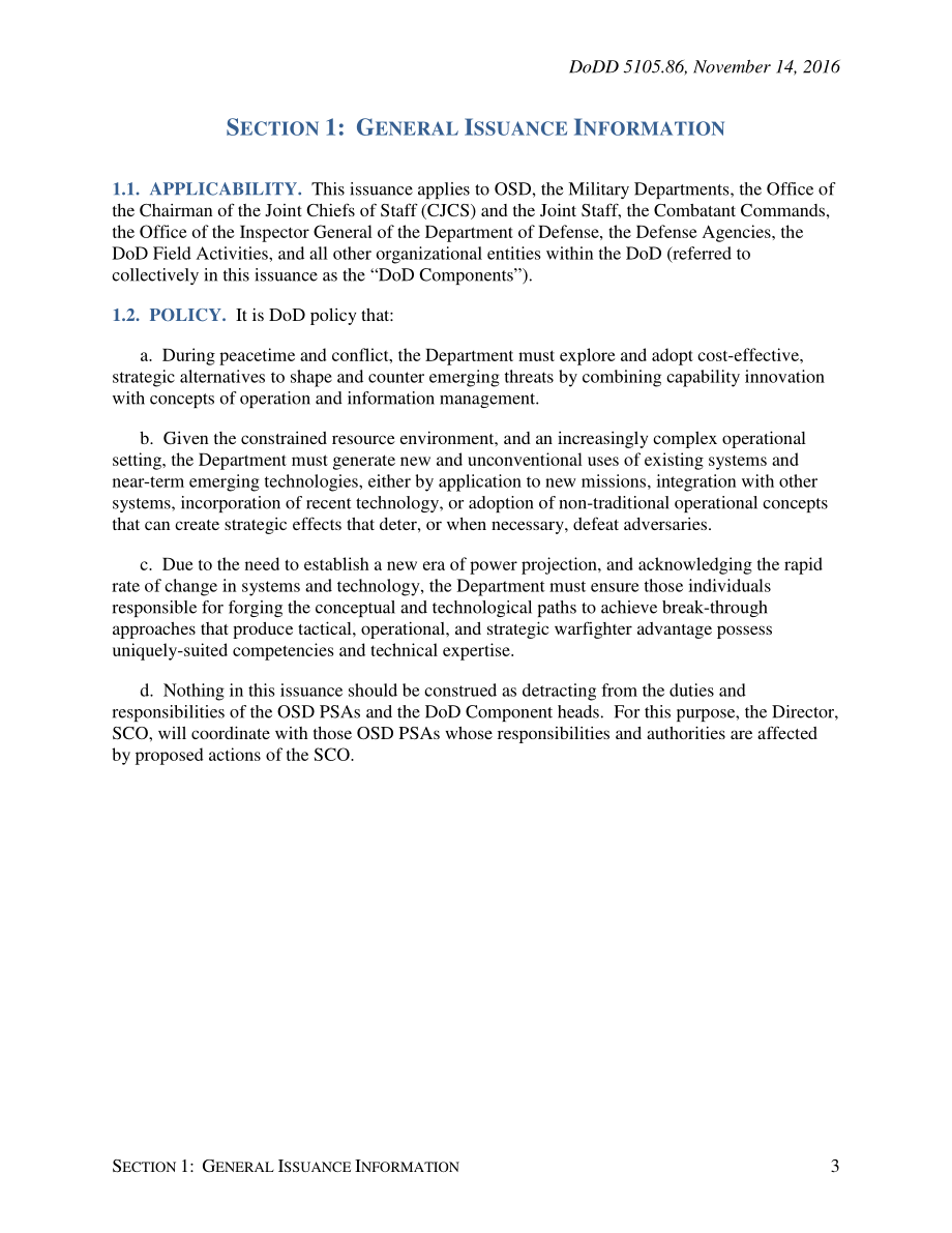 DoDD 5105.86 战略能力办公室（SCO）主任.pdf_第3页