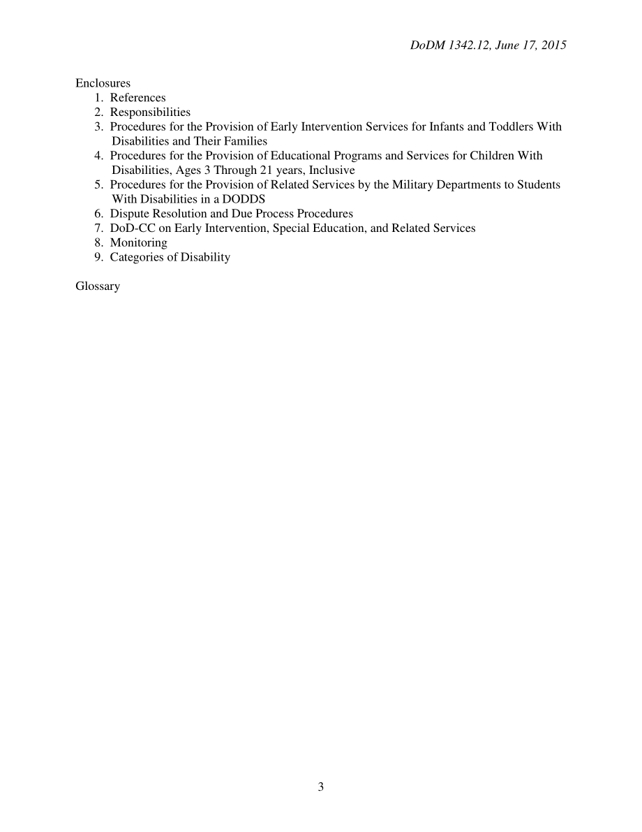 DoDM 1342.12 对符合条件的国防部家属实施早期干预和特殊教育服务.pdf_第3页