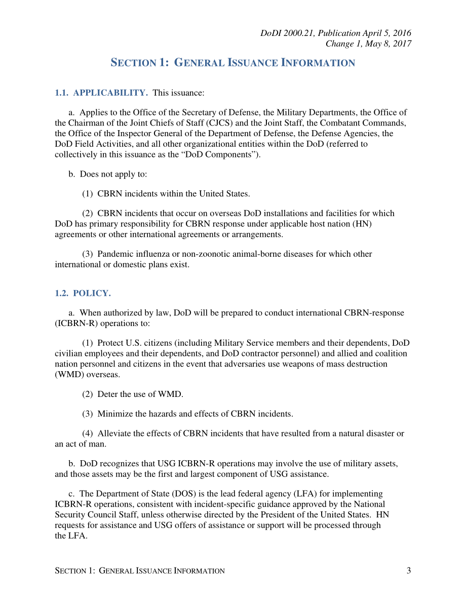 DoDI 2000.21 国防部支持国际化学、生物、辐射和核（CBRN）事件.pdf_第3页