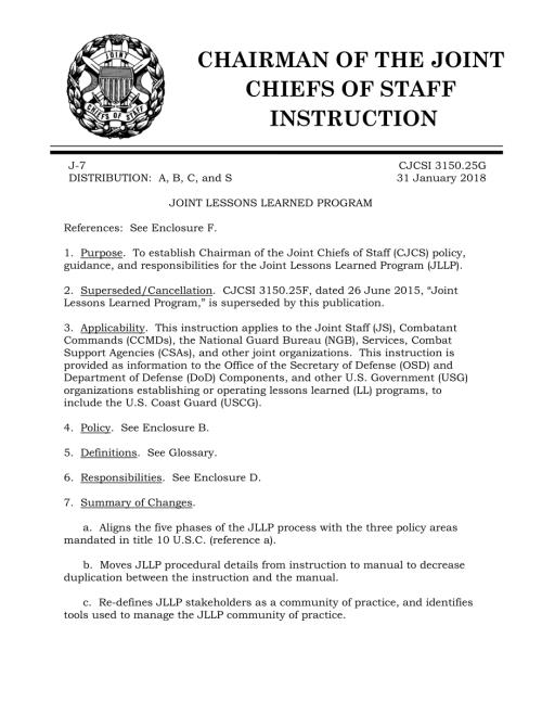CJCSI 3150.25G 联合总结经验方案.pdf