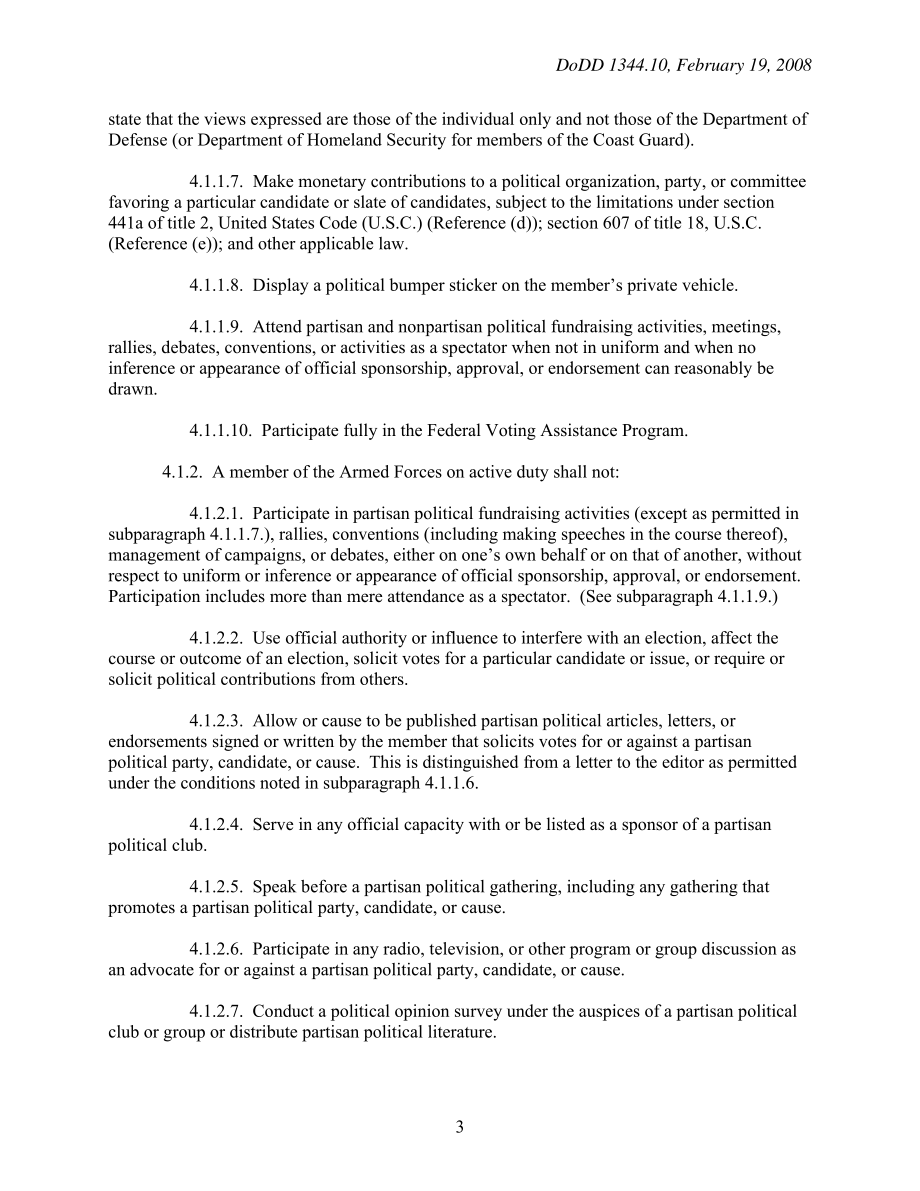 DoDD 1344.10 武装部队成员的政治活动.pdf_第3页