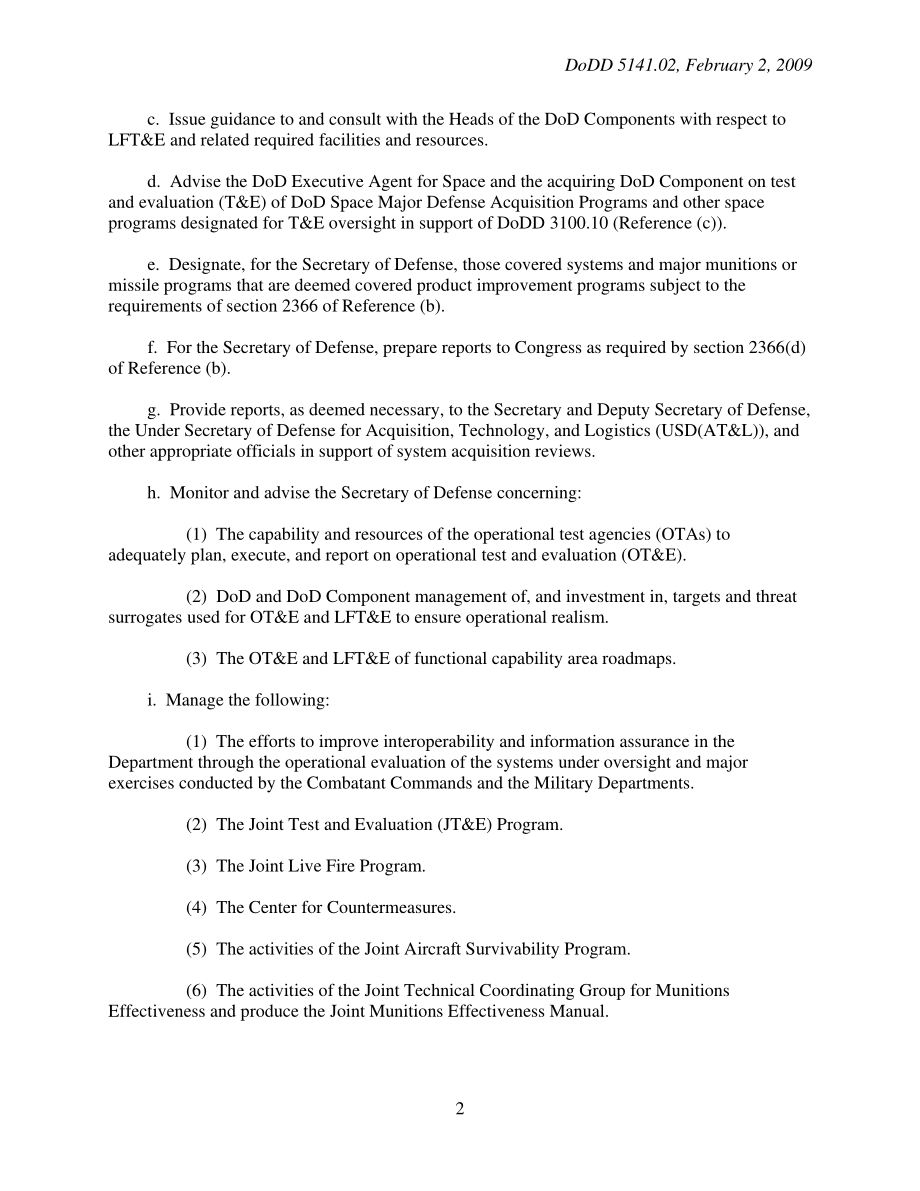 DoDD 5141.02 运营测试和评估主任（DOT&E）.pdf_第2页