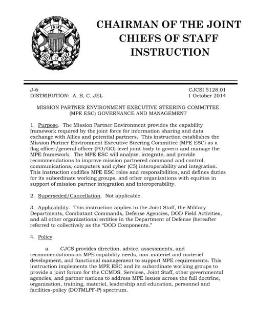 CJCSI 5128.01  使命伙伴环境执行指导委员会（MPE ESC）治理和管理.pdf