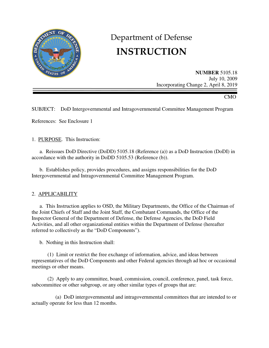 DoDI 5105.18 国防部政府间和政府内委员会管理方案.pdf_第1页