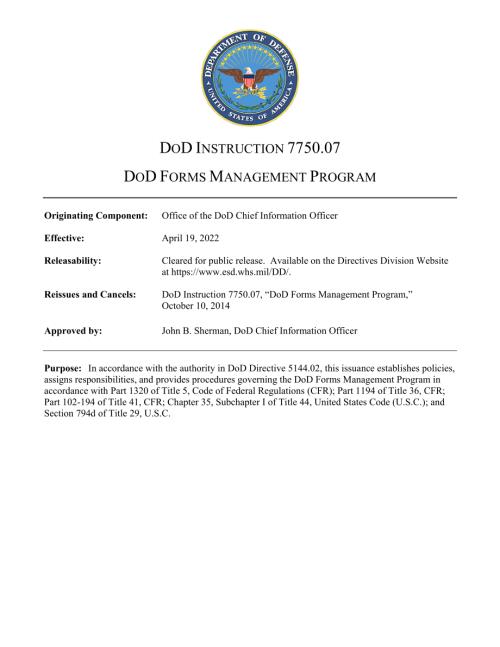 DoDI 7750.07 国防部表格管理计划.pdf