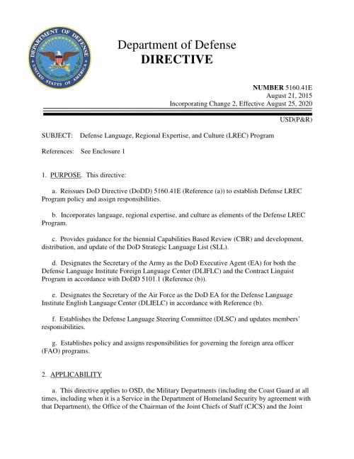 DoDD 5160.41E 国防语言、区域专业知识和文化（LREC）计划.pdf