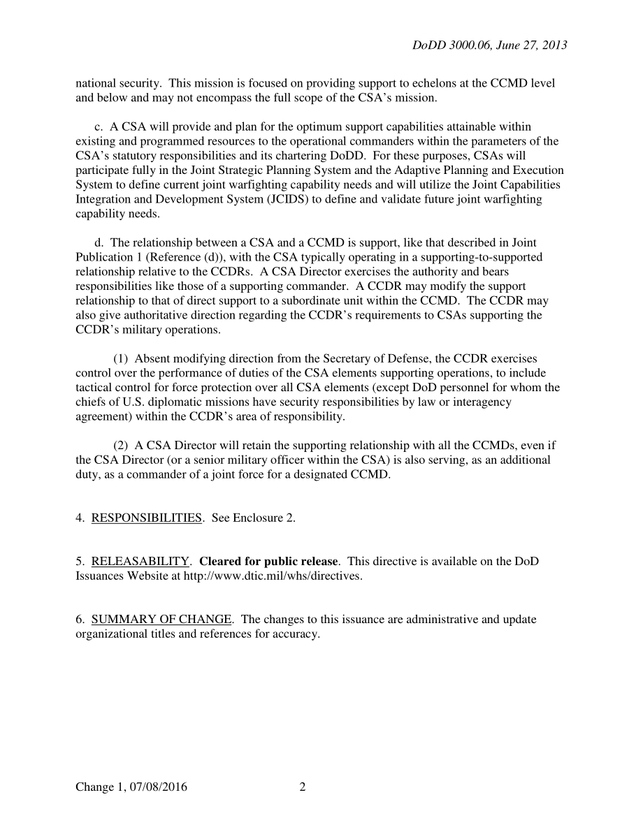 DoDD 3000.06 战斗支援机构（CSA）.pdf_第2页