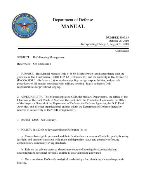 DoDM 4165.63 国防部住房管理.pdf