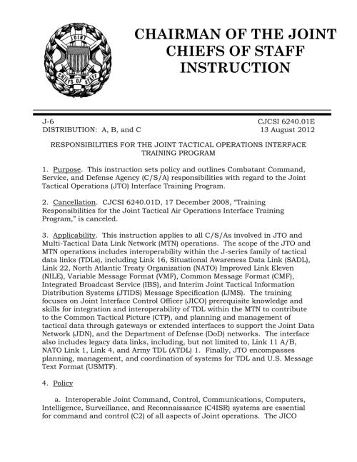 CJCSI 6240.01E 联合战术行动交接训练方案的责任.pdf