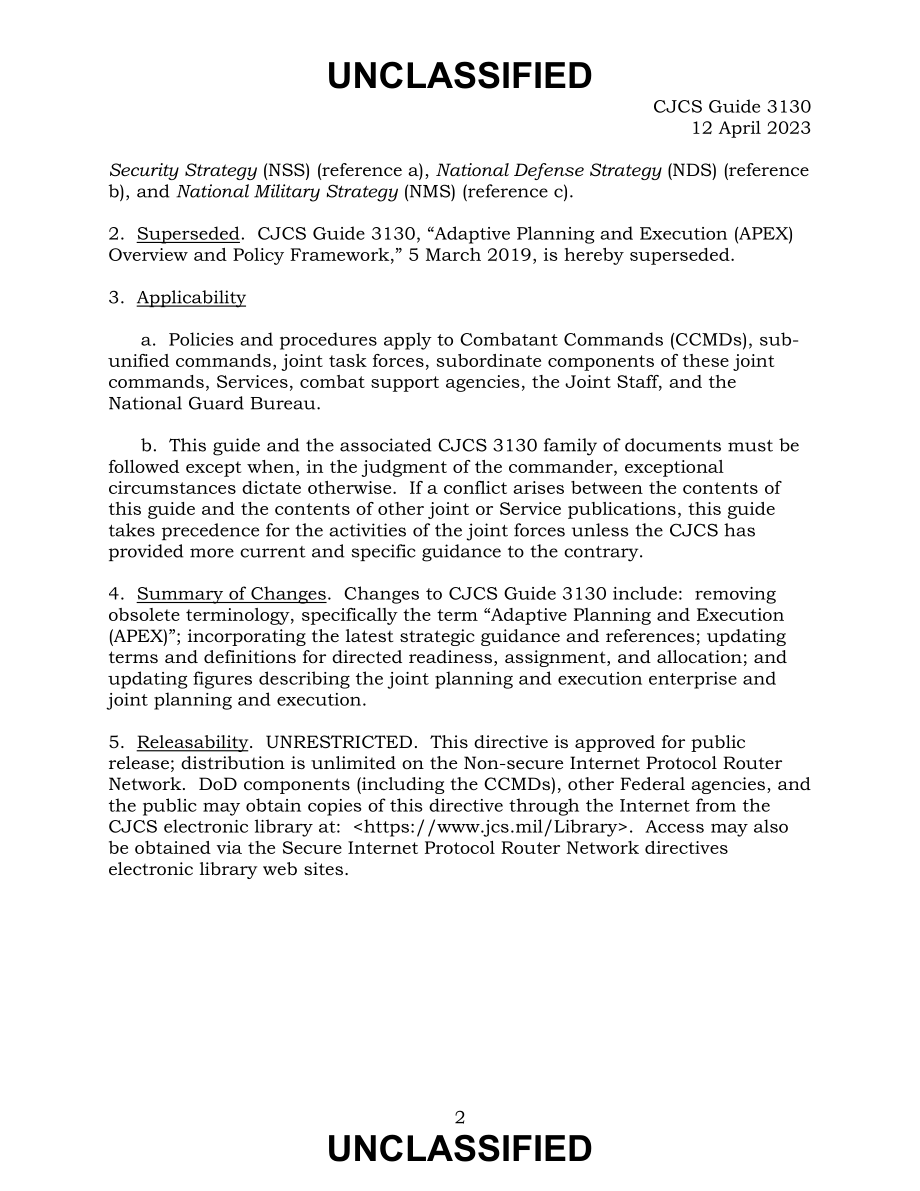 CJCS GDE 3130 联合规划和执行概述和政策框架.pdf_第2页