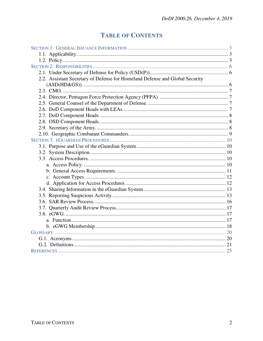 DoDI 2000.26 国防部使用联邦调查局（FBI）eGuardian系统.pdf_第2页