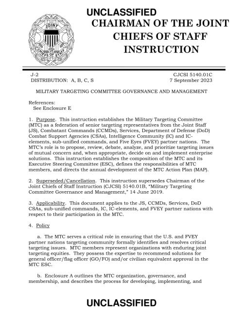 CJCSI 5140.01C 军事目标委员会治理和管理.pdf