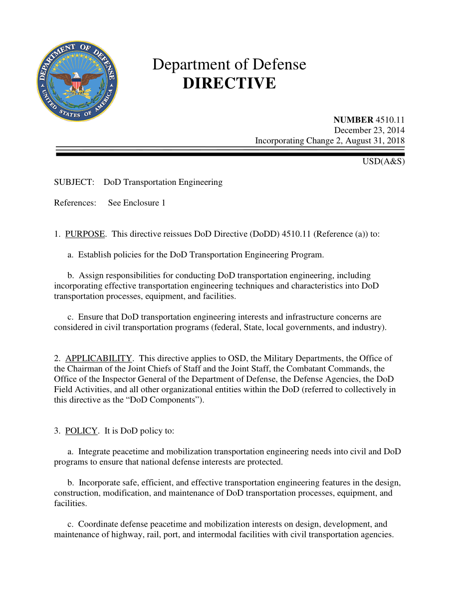 DoDD 4510.11 国防部运输工程.pdf_第1页