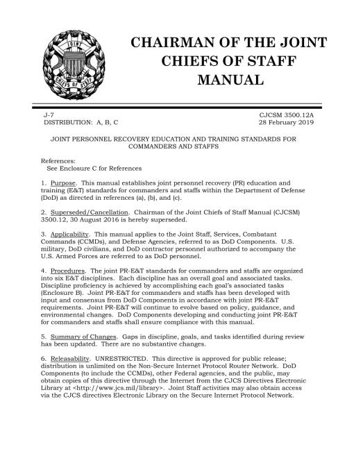 CJCSM 3500.11  国防部的生存、逃避、抵抗和逃生心理学计划.pdf