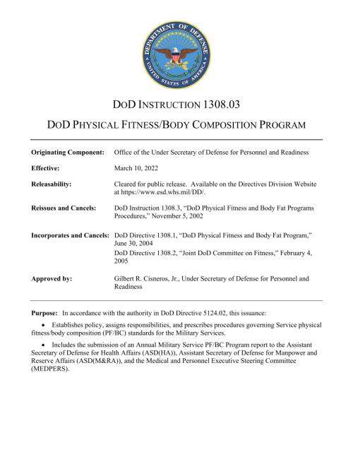 DoDI 1308.03 国防部身体健康身体成分计划.pdf